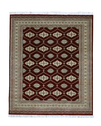 パキスタン絨毯　手織り<br>スーパーファインクラス<br>毛100％　204×242cm<br>商品番号74982