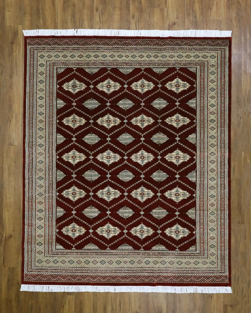 パキスタン絨毯 手織りスーパーファインクラス毛100％ 204×242cm商品