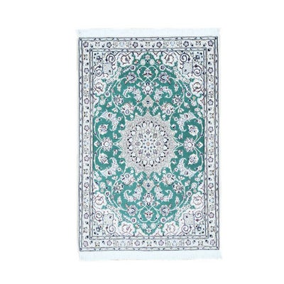 ペルシャ絨毯<br>ナイン産<br>毛＆絹 90×130cm<br>商品番号73947