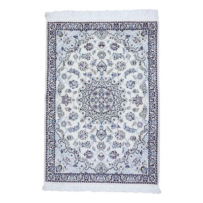 ペルシャ絨毯<br>ナイン産<br>毛＆絹 90×126cm<br>商品番号75388