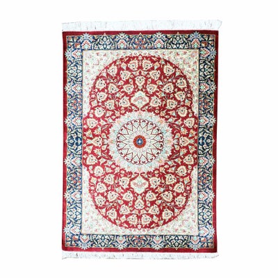ペルシャ絨毯<br>クム産<br>絹100% 78×115cm<br>商品番号75015