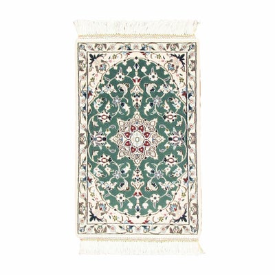 ペルシャ絨毯<br>ナイン産<br>毛＆絹 80×50cm<br>商品番号 77371