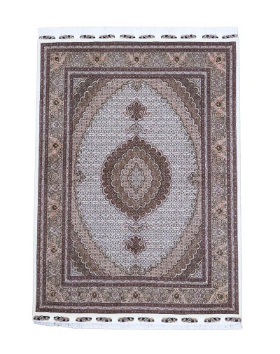 ペルシャ絨毯<br>タブリーズ産<br>毛＆絹  154×216cm<br>商品番号77447