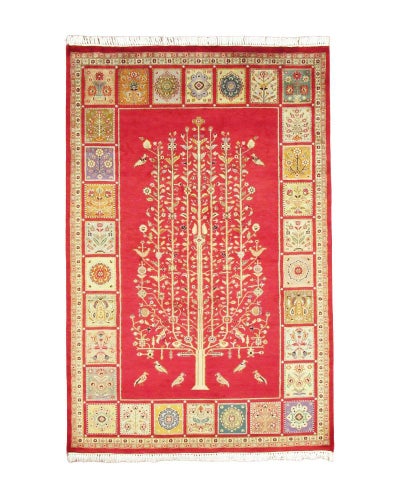 ペルシャンギャラリー青山<br>オーダー手織りラグ<br>毛100% 140×213㎝<br>商品番号77583
