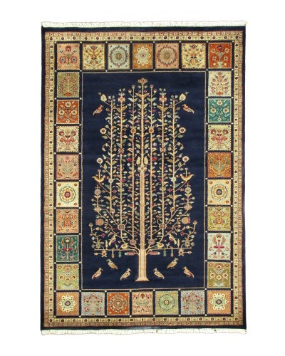 ペルシャンギャラリー青山<br>オーダー手織りラグ<br>毛100% 139×206㎝<br>商品番号77585