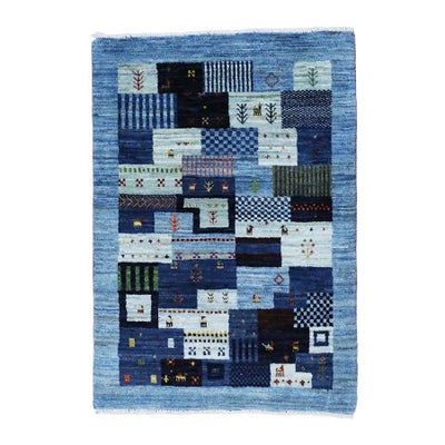 ペルシャ絨毯<br>シラーズ産ギャッベ<br>ファインカシュクリ<br>毛100％　67×95cm<br>商品番号79650