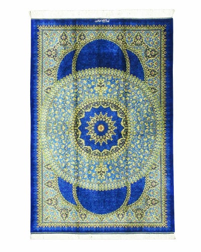 ペルシャ絨毯 クム産<br>アッバースィ工房<br>絹100% 130×195cm<br>商品番号80300