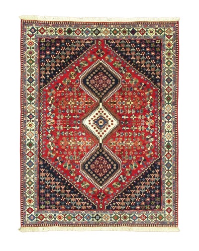 ペルシャ絨毯<br>ヤラメ<br>毛100％ 152×197cm<br>商品番号80384
