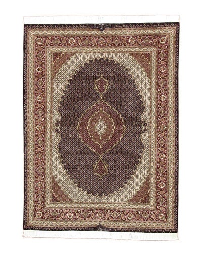 ペルシャ絨毯<br>タブリーズ産<br>毛＆絹  153×206cm<br>商品番号77530