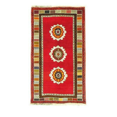 ペルシャ絨毯<br>シラーズ産<br>毛100％ 80×140cm<br>商品番号80644