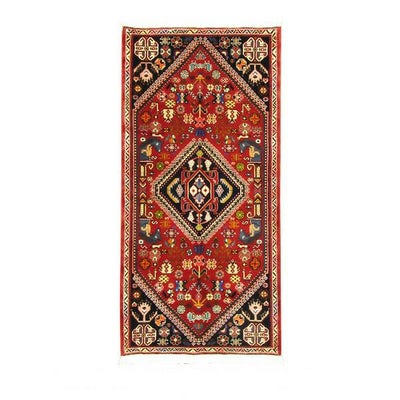 ペルシャ絨毯<br>シラーズ産<br>毛100％ 74×153cm<br>商品番号80641