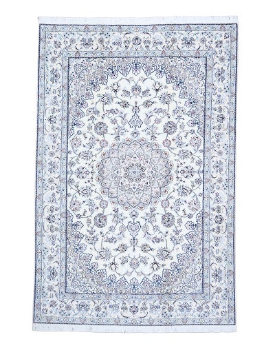 ペルシャ絨毯<br>ナイン産<br>毛＆絹　197×298cm<br>商品番号80466
