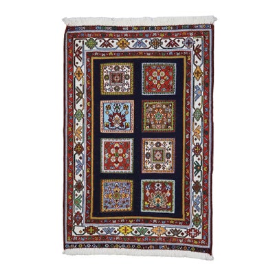 ペルシャ絨毯 キリム<br>シルジャン産<br>毛100%　64×95cm<br>商品番号80425