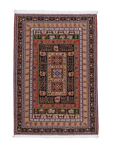 ペルシャ絨毯 キリム<br>シルジャン産<br>毛100%　122×175cm<br>商品番号80419