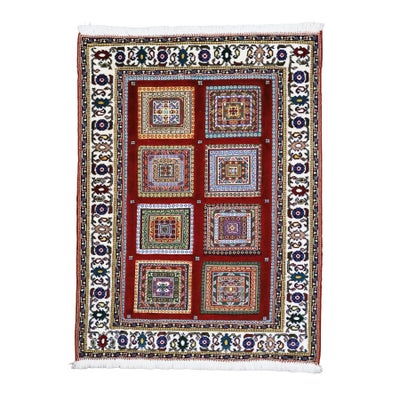 ペルシャ絨毯 キリム<br>シルジャン産<br>毛100%　82×110cm<br>商品番号80410