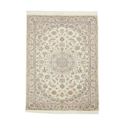 ペルシャ絨毯<br>ナイン産（シシラ）<br> ハビビアン工房<br>毛＆絹  105×148cm<br>商品番号80833