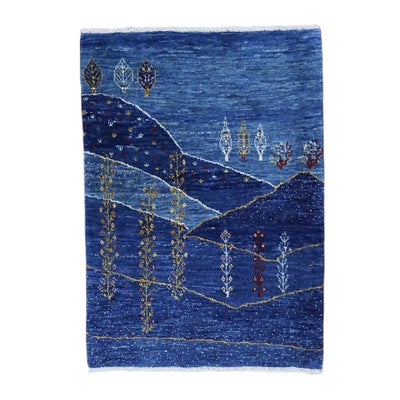 ペルシャ絨毯<br>シラーズ産ギャッベ<br>ファインカシュクリ<br>毛100％　64×90cm<br>商品番号81206