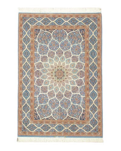 ペルシャ絨毯<br>イスファハン産<br>ラフィ工房<br>毛＆絹 130x197cm<br>商品番号82498