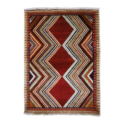 ペルシャ絨毯<br>シラーズ産<br>毛100％ 105×145cm<br>商品番号83166