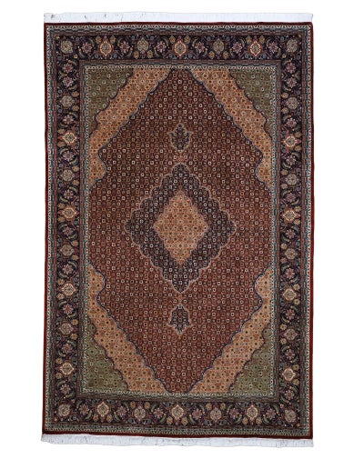 ペルシャ絨毯<br>タブリーズ産マララン<br>毛＆絹 197×308cm<br>商品番号83282
