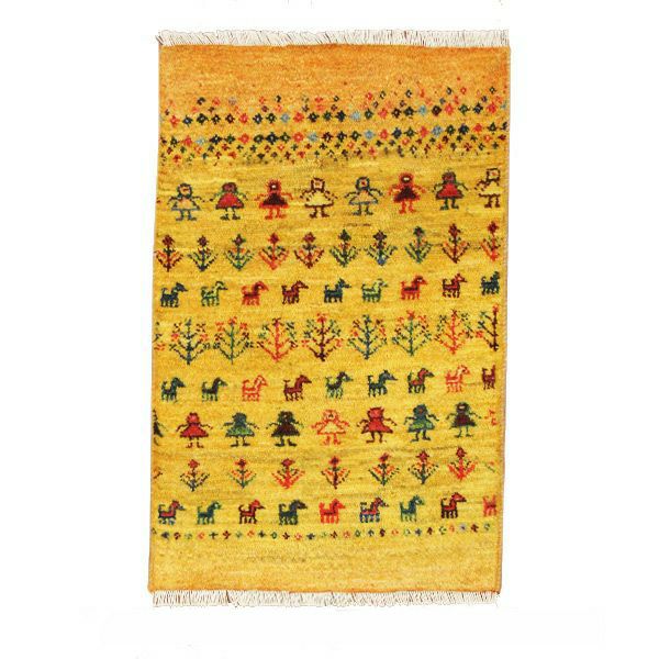 ペルシャ絨毯ファインカシュクリ毛100％ 51×80cm商品番号83699