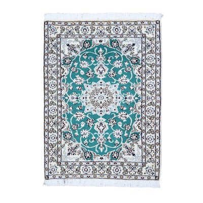 ペルシャ絨毯<br>ナイン産<br>毛＆絹 67×91cm<br>商品番号 83738
