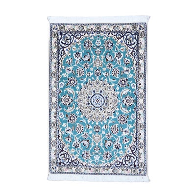 ペルシャ絨毯<br>ナイン産<br>毛＆絹 62×94cm<br>商品番号 83743