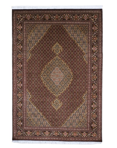 ペルシャ絨毯<br>タブリーズ産マララン<br>毛＆絹　205×303cm<br>商品番号72999