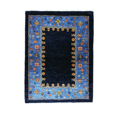 ペルシャ絨毯<br>シラーズ産ギャッベ<br>ファインカシュクリ<br>毛100％　63×78cm<br>商品番号84612
