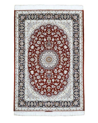ペルシャ絨毯<br>イスファハン産<br>毛＆絹 157x236cm<br>商品番号84558