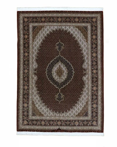 ペルシャ絨毯<br>タブリーズ産<br>毛＆絹  154×212cm<br>商品番号84836
