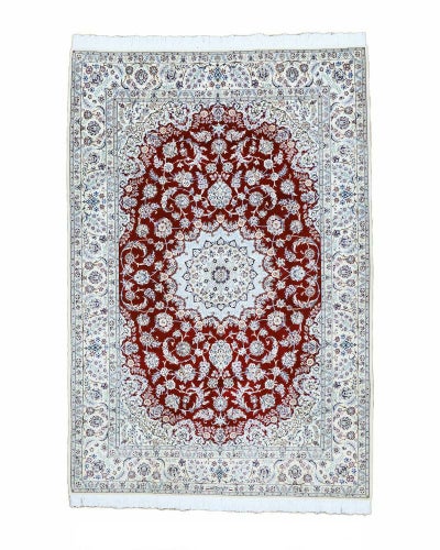 ペルシャ絨毯<br>ナイン産（シシラ）<br>アサディ工房<br>毛＆絹 　166×244ｃｍ<br>商品番号84947