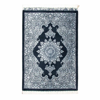 ペルシャ絨毯クム産<br>ガザリ工房<br>絹100％　78x122cm<br>商品番号78741