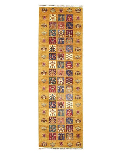 アフガニスタン絨毯 <br>バディシャ<br>毛100% 85x284cm<br>商品番号82650