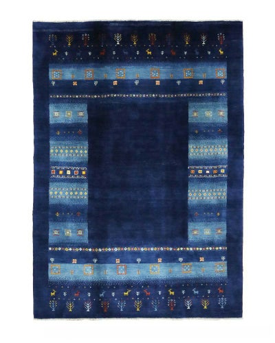 ペルシャ絨毯<br>シラーズ産ギャッベ<br>毛100％　202×290cm<br>商品番号85242