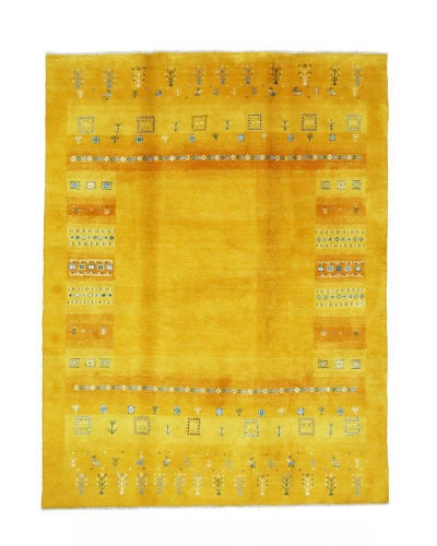 ペルシャ絨毯<br>シラーズ産ギャッベ<br>毛100％　203×283cm<br>商品番号85243