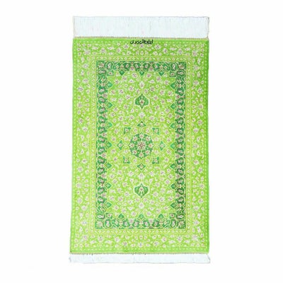 ペルシャ絨毯クム産<br>ムサビ工房<br>絹100％　50×79ｃｍ<br>商品番号80706