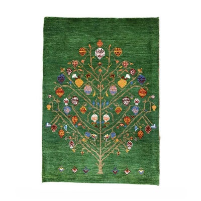 ペルシャ絨毯<br>シラーズ産ギャッベ<br>ファインカシュクリ<br>毛100％　66×97cm<br>商品番号85694