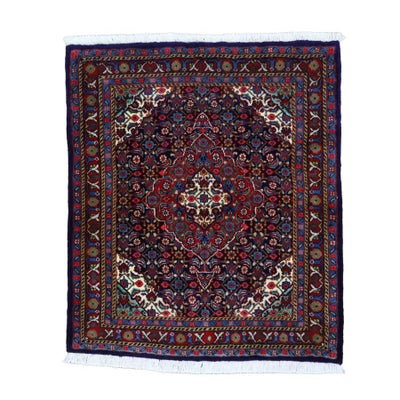 ペルシャ絨毯ウール<br>サルーク産<br>毛100%　69×80cm<br>商品番号85791