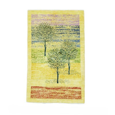ペルシャ絨毯<br>シラーズ産ギャッベ<br>ファインカシュクリ<br>毛100%　96×156cm <br>商品番号R86042