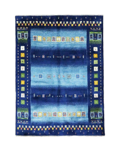 ペルシャ絨毯<br>シラーズ産ギャッベ<br>毛100%　174×236cm<br>商品番号86081