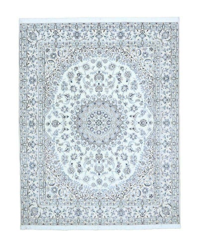 ペルシャ絨毯<br>ナイン産<br>毛＆絹 200×255cm<br>商品番号87386