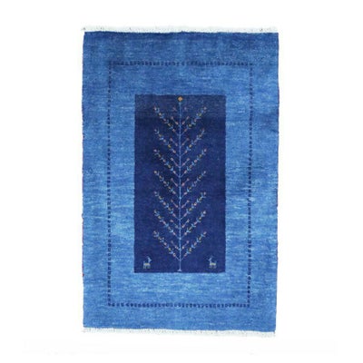 ペルシャ絨毯<br>シラーズ産ギャッベ<br>ファインカシュクリ<br>毛100％　62×94cm<br>商品番号87410