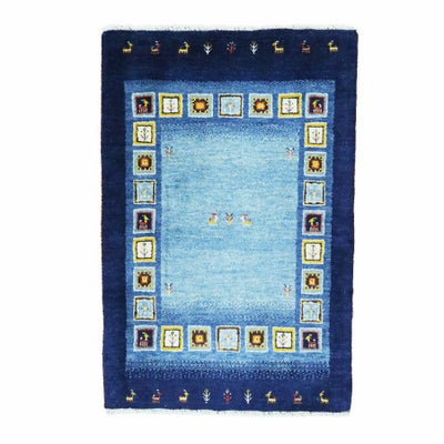 ペルシャ絨毯<br>ファインカシュクリ<br>毛100％　62×95cm<br>商品番号87412