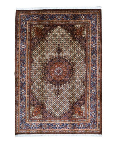 ペルシャ絨毯<br>ムード産<br>毛100％ 204×303cm<br>商品番号87602