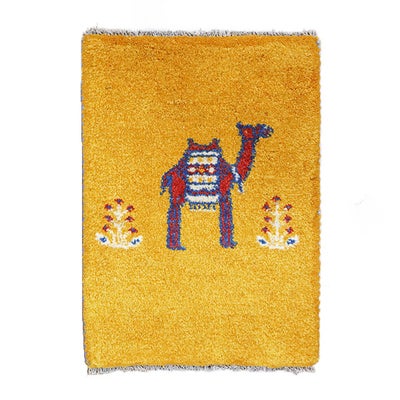  ペルシャ絨毯　手織り<br>ギャッベ<br>41×56cm<br>No.87951