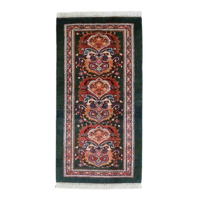 ペルシャ絨毯<br>カシュガイ<br>毛100％  75×151cm<br>商品番号87652
