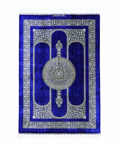 ペルシャ絨毯 クム産 <br>アミーラン工房<br>絹100% 140×203cm<br>商品番号87705