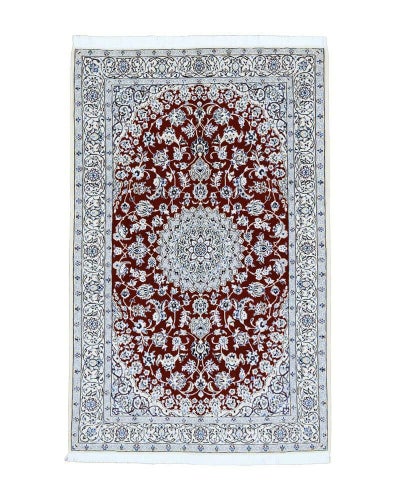 ペルシャ絨毯<br>ナイン産<br>毛＆絹 131×210ｃｍ<br>商品番号87609