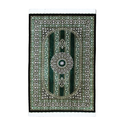 ペルシャ絨毯 クム産<br>アミーラン工房<br>絹100%  100×145cm<br>商品番号87717